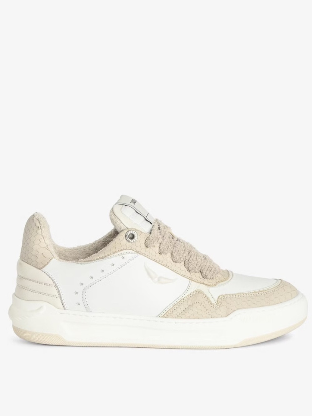 Nib | Zadig & Voltaire | Women's Low-Top Wings Sneakers With Snakeskin Details
